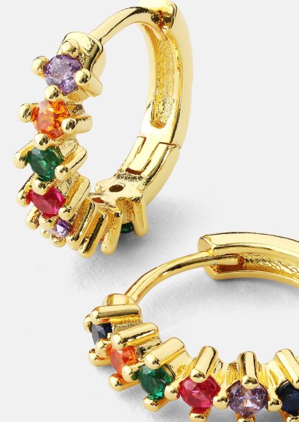Oorbel Multicolor Shine - 18k Verguld
