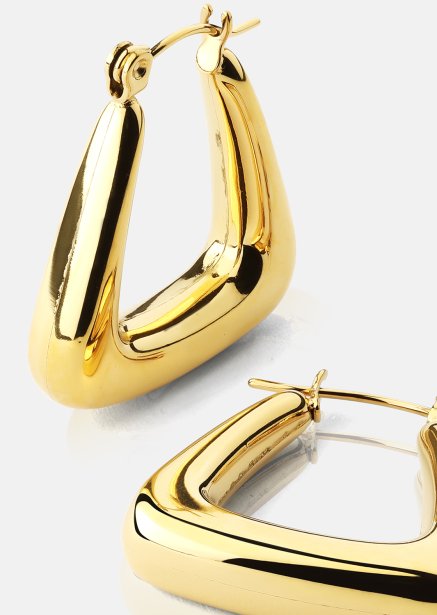 Oorbel TriBold - 18k Verguld