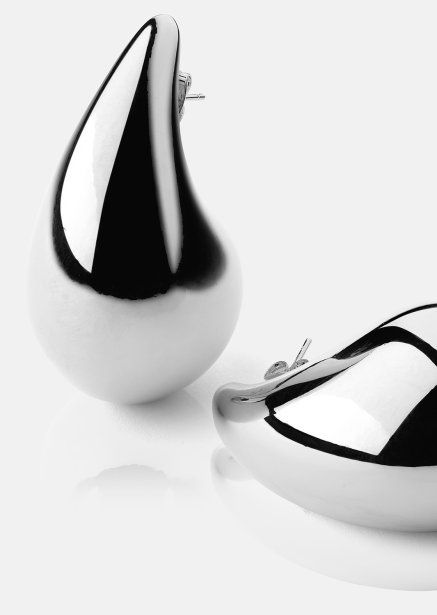 Oorbel Liquid Glow - Verzilverd