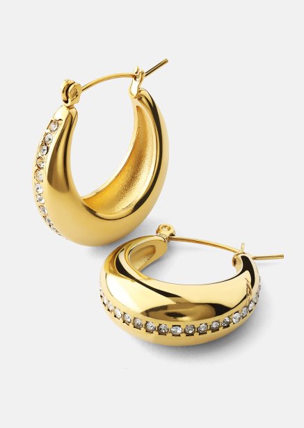 Oorbellen Shine Hoops - 18k Verguld