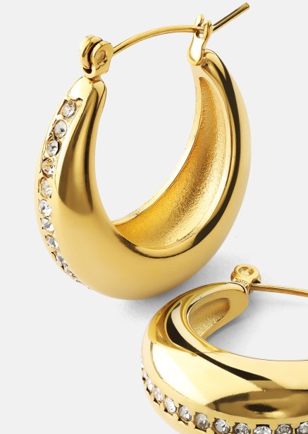Oorbellen Shine Hoops - 18k Verguld