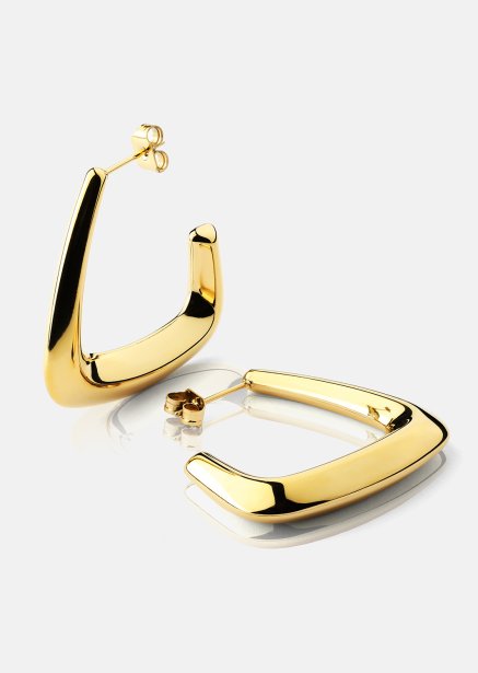 Oorbellen Bold Curve – 18k Verguld