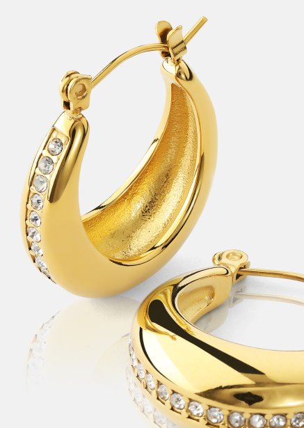 Oorbellen Gleaming Curve – 18k Verguld