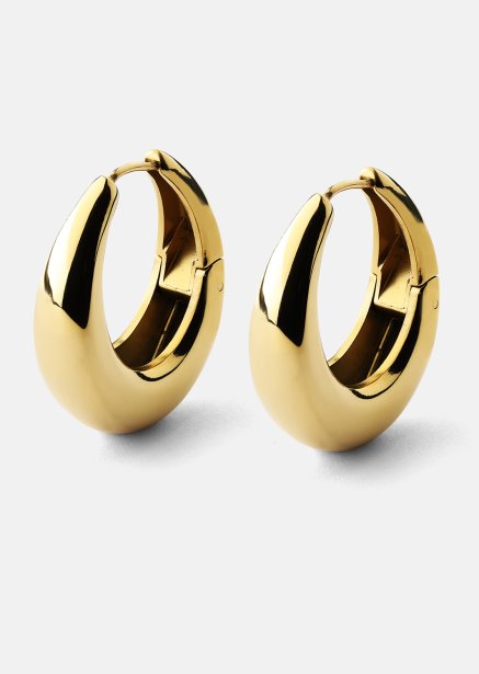 Oorbellen Bold Curve – 18k Verguld