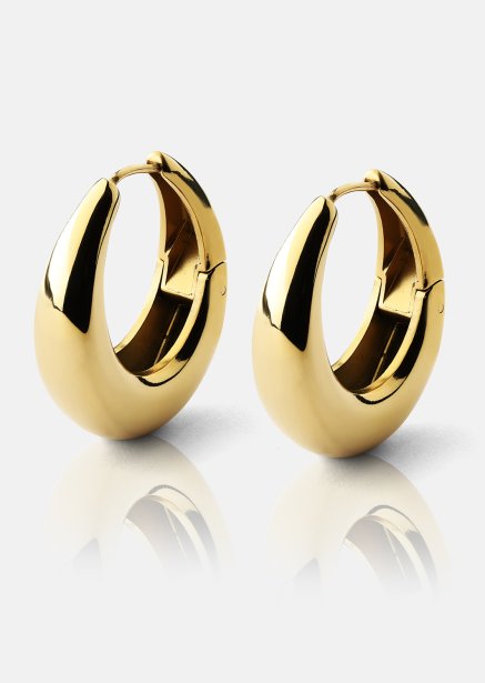 Oorbellen Bold Curve – 18k Verguld