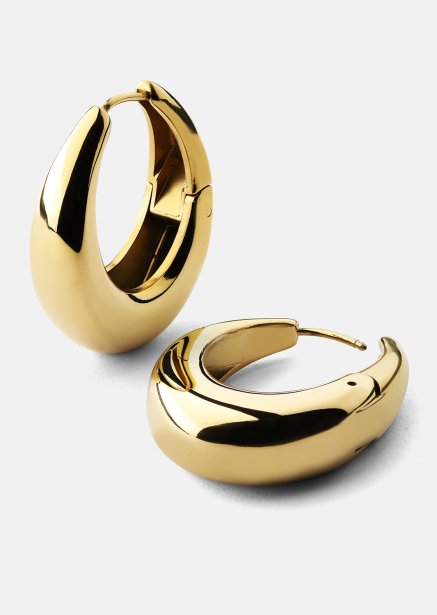Oorbellen Bold Curve – 18k Verguld