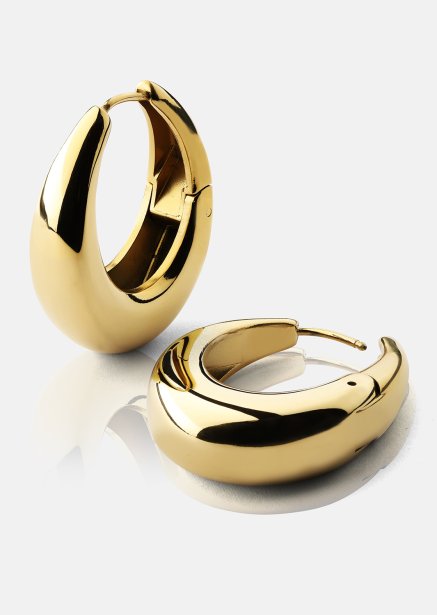 Oorbellen Bold Curve – 18k Verguld