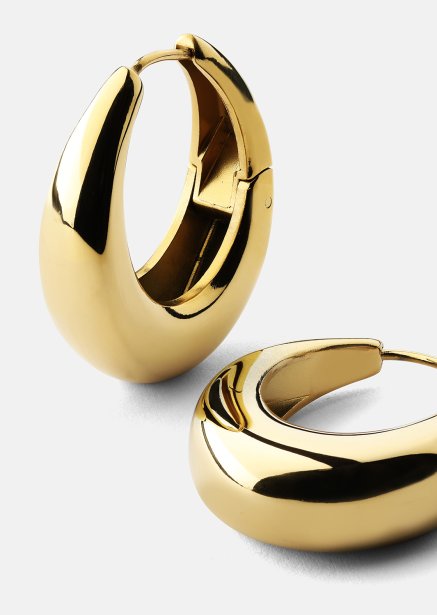 Oorbellen Bold Curve – 18k Verguld
