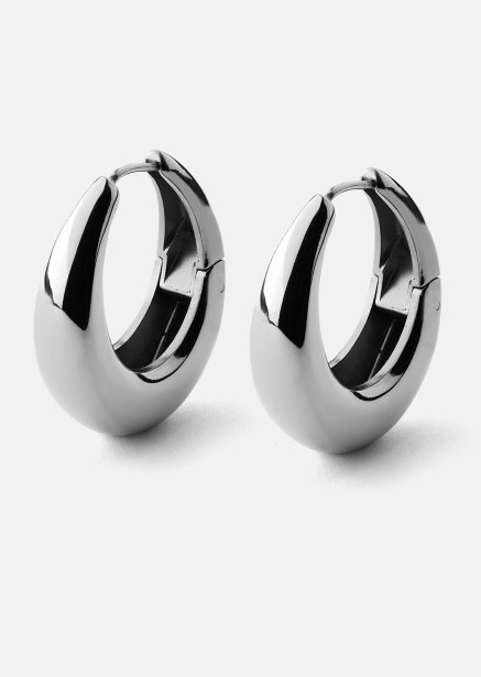 Oorbellen Bold Curve – Verzilverd