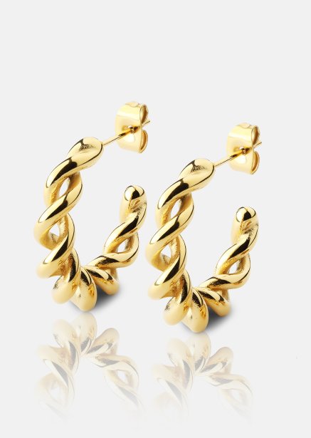 Oorbel Twist of Gold- 18k Verguld