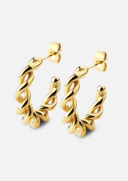 Oorbel Twist of Gold- 18k Verguld
