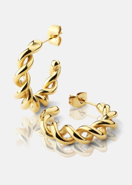 Oorbel Twist of Gold- 18k Verguld