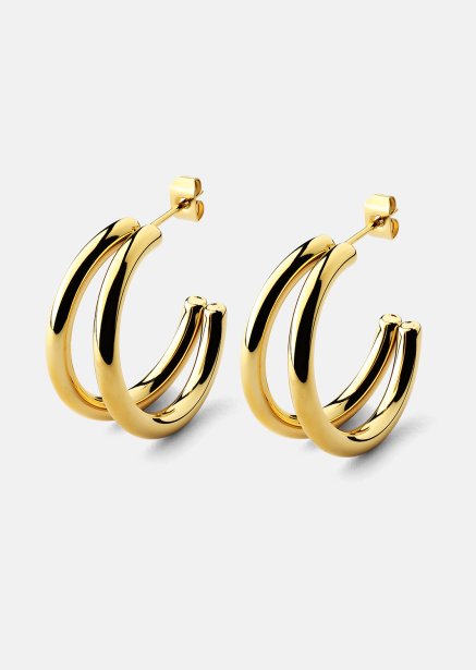 Oorbel Dual - 18k Verguld
