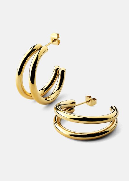 Oorbel Dual - 18k Verguld
