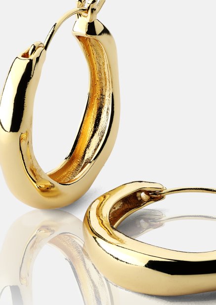Oorbel Mila Hoops - 18k Verguld