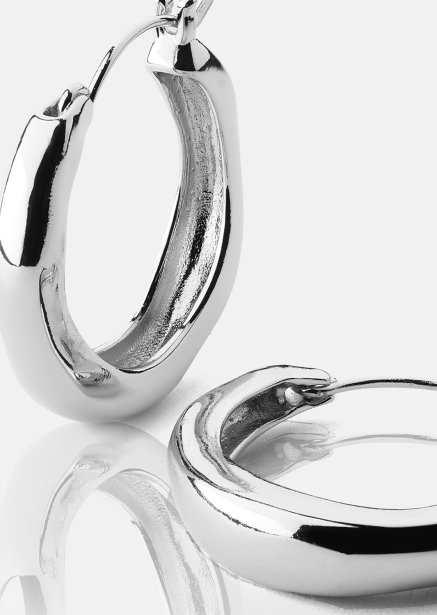 Oorbel Mila Hoops - Verzilverd