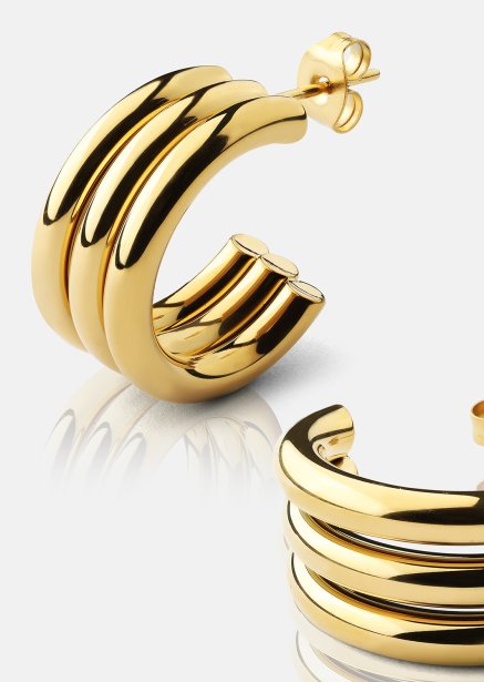 Riflia Oorbel - 18k Verguld