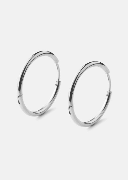 Oorbel Classic Medium - Verzilverd