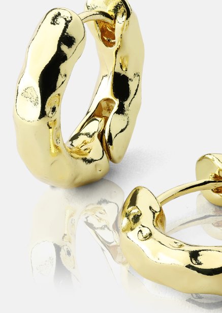 Oorbel Luxe Ripple Hoops - 18k Verguld