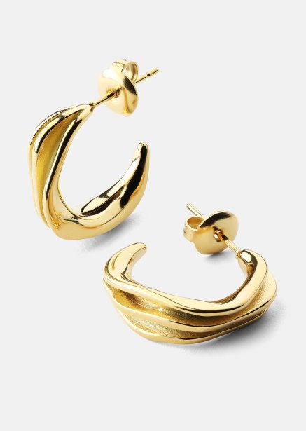 Oorbellen Gleaming Flow - 18k Verguld