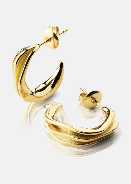 Oorbellen Gleaming Flow - 18k Verguld