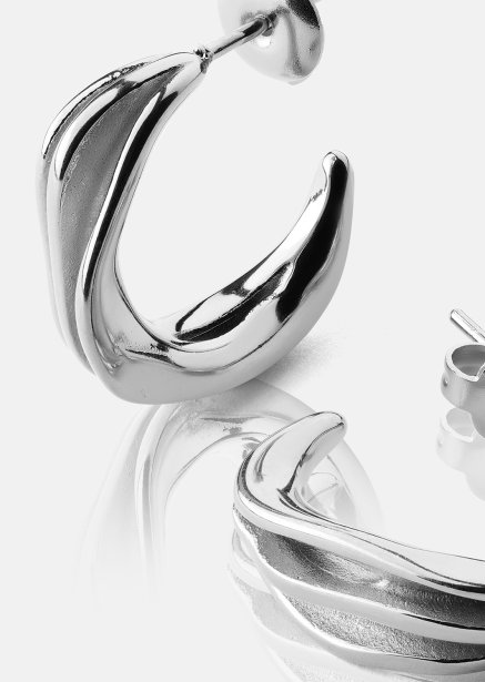 Oorbellen Gleaming Flow - Verzilverd