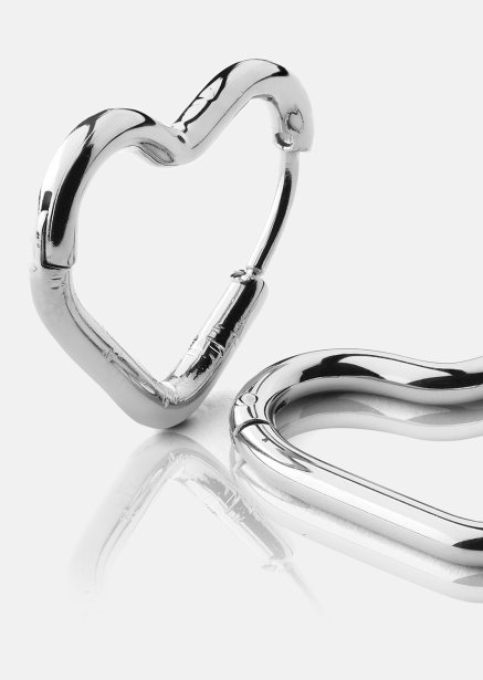 Oorbel Heart's Embrace - Verzilverd
