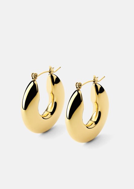Oorbel Luna Bold Hoops - 18k Verguld