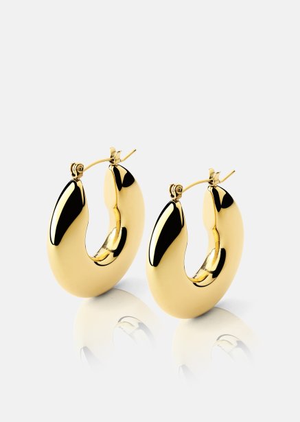 Oorbel Luna Bold Hoops - 18k Verguld