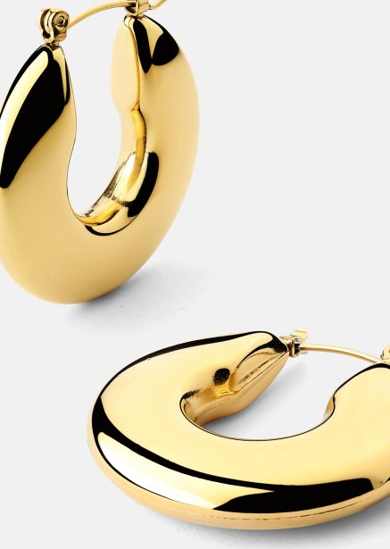 Oorbel Luna Bold Hoops - 18k Verguld