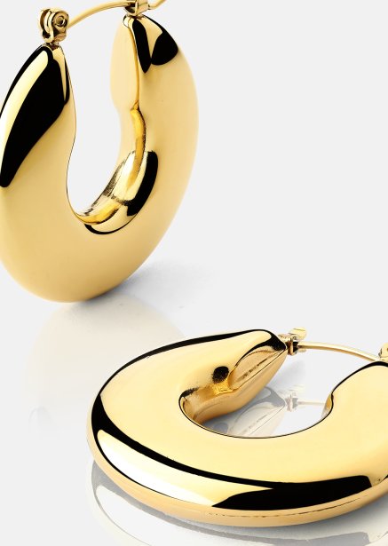 Oorbel Luna Bold Hoops - 18k Verguld