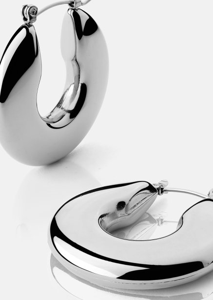 Oorbel Luna Bold Hoops - Verzilverd