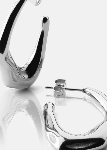 Oorbel Bold Drops - Verzilverd