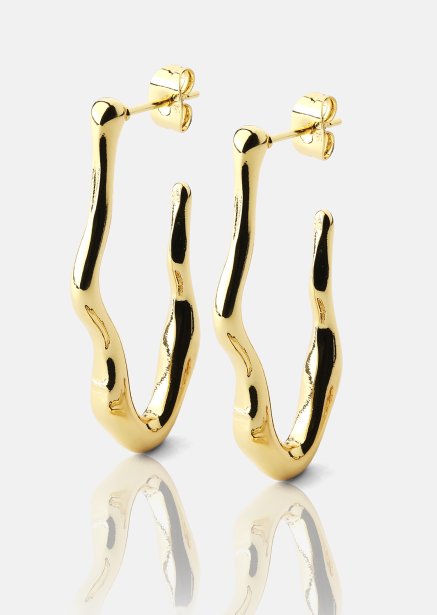 Oorbel Waves - 18k Verguld