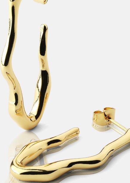 Oorbel Waves - 18k Verguld