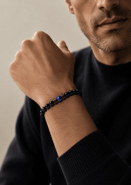 Kralenarmband Obsidian Axis