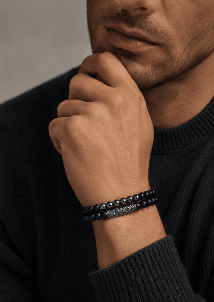 Kralenarmband Obsidian Echo