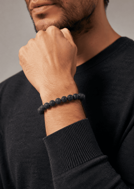 Kralenarmband Obsidian Thread