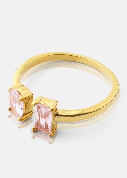 Ring Rosé Duo - 18k Verguld