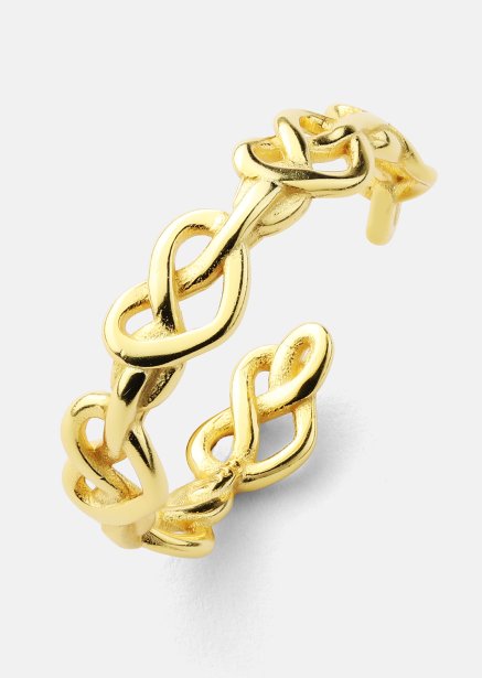 Ring Heart Link - 18k Verguld