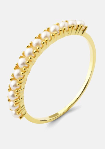 Golden Pearl Serenity Ring - 18k Verguld