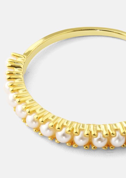 Golden Pearl Serenity Ring - 18k Verguld