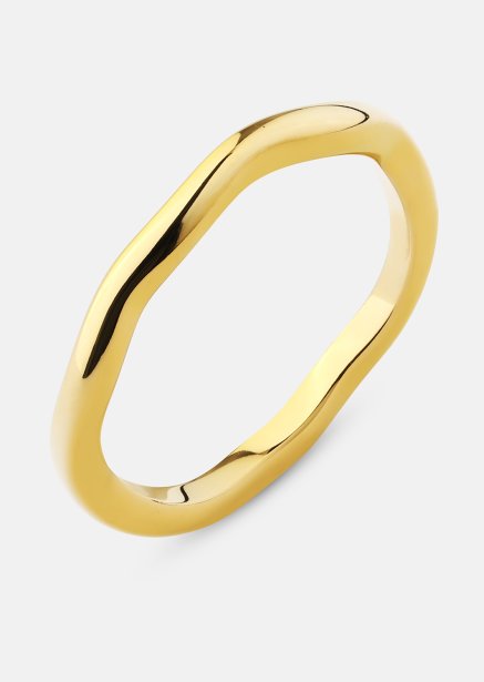 Ring Wave Gold - Verguld met 18k goud
