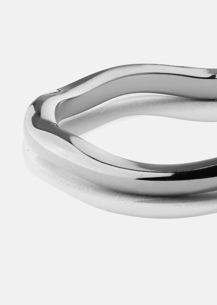 Ring Wave Silver- Verzilverd
