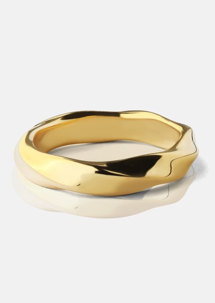 Ring Swirl - Verguld met 18k goud