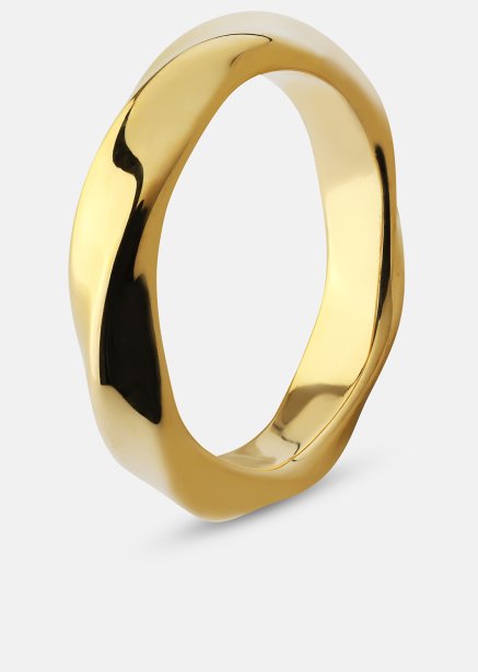 Ring Swirl - Verguld met 18k goud