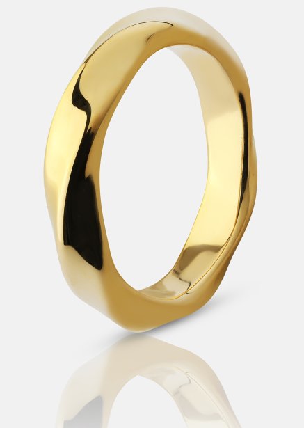 Ring Swirl - Verguld met 18k goud