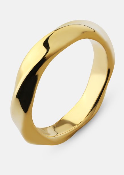 Ring Swirl - Verguld met 18k goud