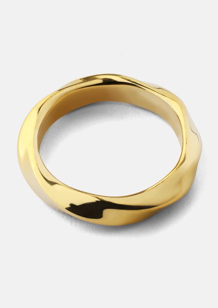 Ring Swirl - Verguld met 18k goud