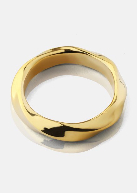 Ring Swirl - Verguld met 18k goud